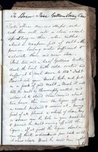 Recipe from the diary of Thomas Benson, part of the Benson family fonds at the Archives of Ontario 