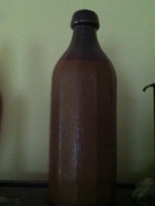 Two-toned stoneware bottle, Black Creek Pioneer Village collection.