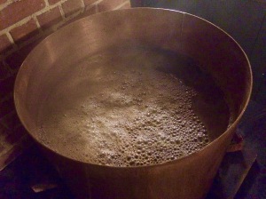 Boiling in the brew-kettle.